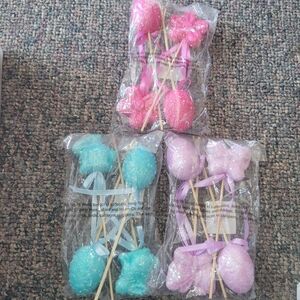 Packs of 3 decorative picks for Easter